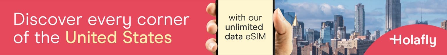 Discover every corner of the United States with Holafly's unlimited data eSIM
