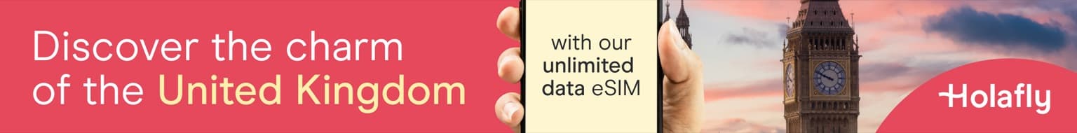 Discover the charm of the United Kingdom with Holafly's unlimited data eSIM